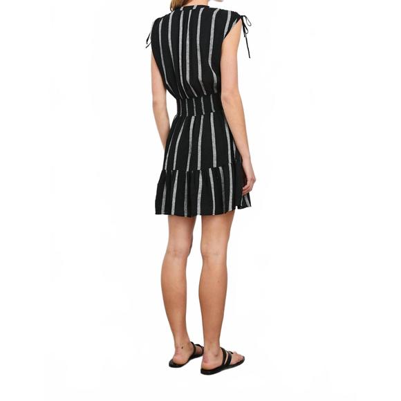 NEW RAILS women's samina dress in ash leno stripe - Picture 2 of 3
